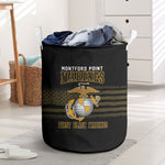Honoring First Black Marines Laundry Basket The Montford Point Heroes - African Pride