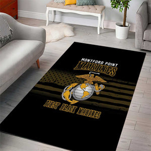 Honoring First Black Marines Area Rug The Montford Point Heroes - African Pride