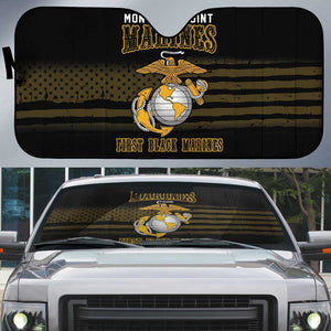 Honoring First Black Marines Auto Sun Shade The Montford Point Heroes