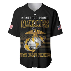Honoring First Black Marines Baseball Jersey The Montford Point Heroes LT18