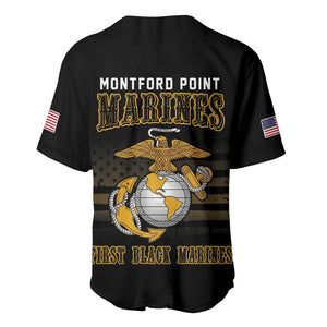 Honoring First Black Marines Baseball Jersey The Montford Point Heroes LT18