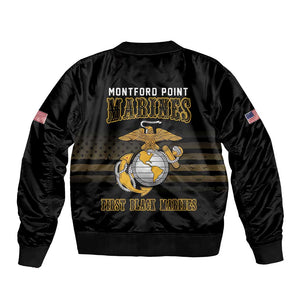 Honoring First Black Marines Bomber Jacket The Montford Point Heroes - African Pride