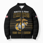 Honoring First Black Marines Bomber Puffer Jacket The Montford Point Heroes