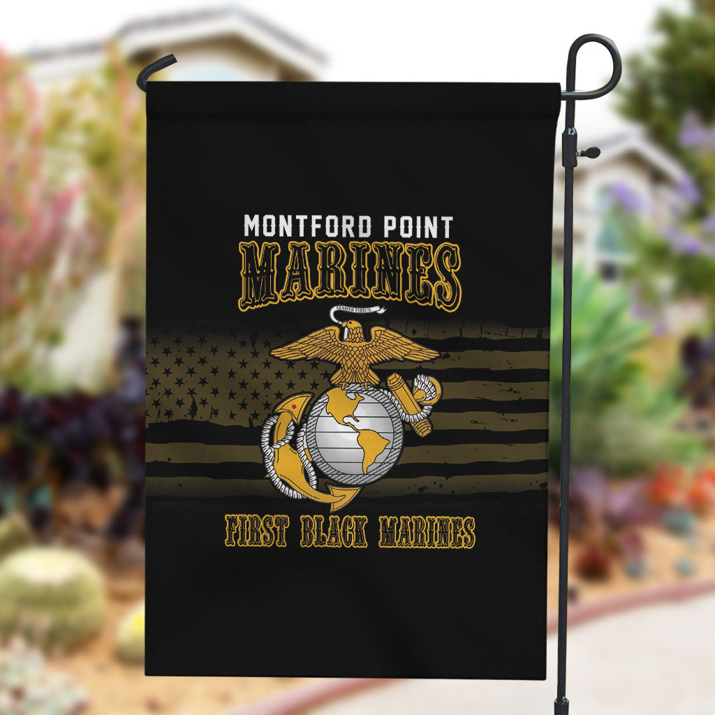 Honoring First Black Marines Garden Flag The Montford Point Heroes - African Pride