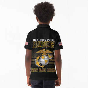 Honoring First Black Marines Kid Polo Shirt The Montford Point Heroes LT18