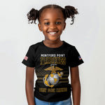 Honoring First Black Marines Kid T shirt The Montford Point Heroes LT18