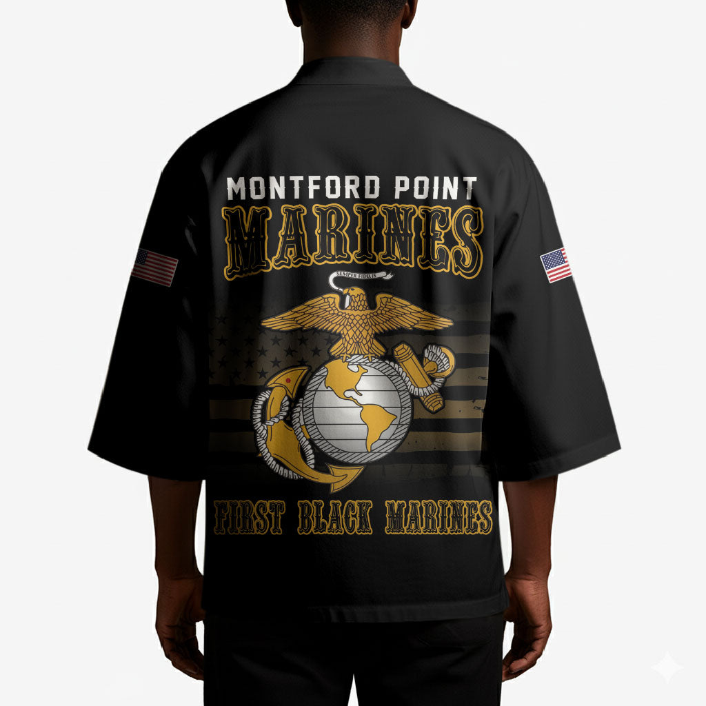 Honoring First Black Marines Kimono The Montford Point Heroes
