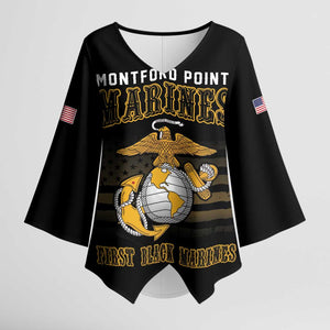 Honoring First Black Marines Kimono Sleeve Blouse The Montford Point Heroes