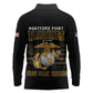 Honoring First Black Marines Long Sleeve Polo Shirt The Montford Point Heroes - African Pride
