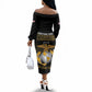 Honoring First Black Marines Off The Shoulder Long Sleeve Dress The Montford Point Heroes - African Pride