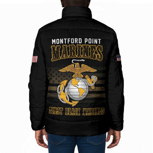 Honoring First Black Marines Padded Jacket The Montford Point Heroes