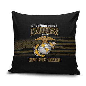 Honoring First Black Marines Pillow Cover The Montford Point Heroes