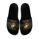 Honoring First Black Marines Slide Sandals The Montford Point Heroes