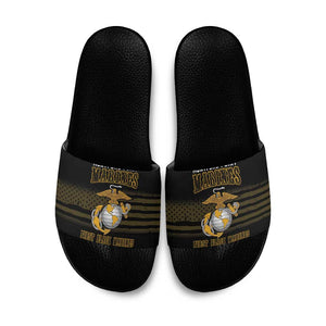 Honoring First Black Marines Slide Sandals The Montford Point Heroes