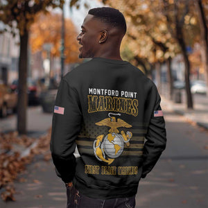 Honoring First Black Marines Sweatshirt The Montford Point Heroes - African Pride