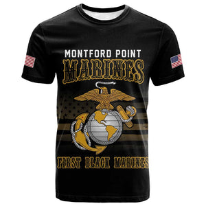 Honoring First Black Marines T shirt The Montford Point Heroes LT18