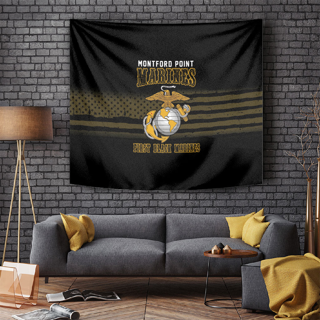 Honoring First Black Marines Tapestry The Montford Point Heroes - African Pride
