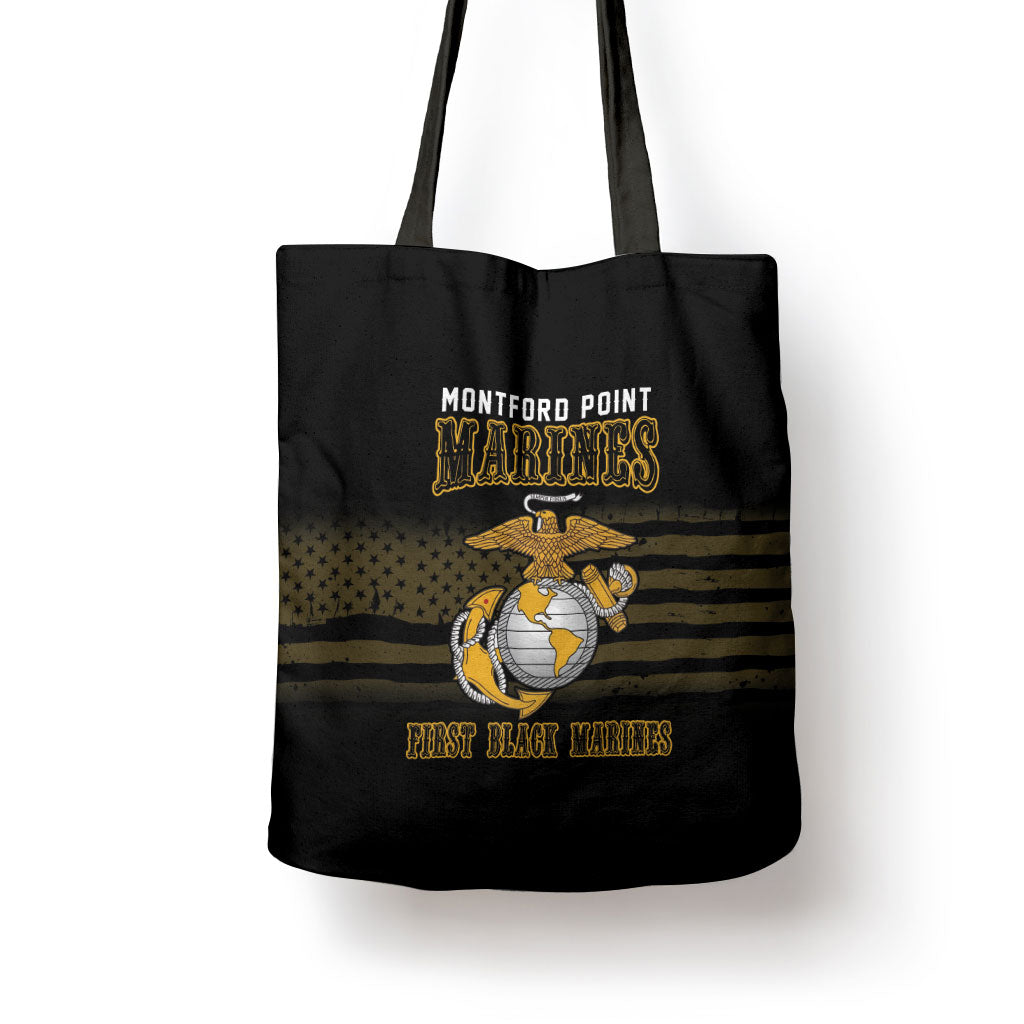 Honoring First Black Marines Tote Bag The Montford Point Heroes