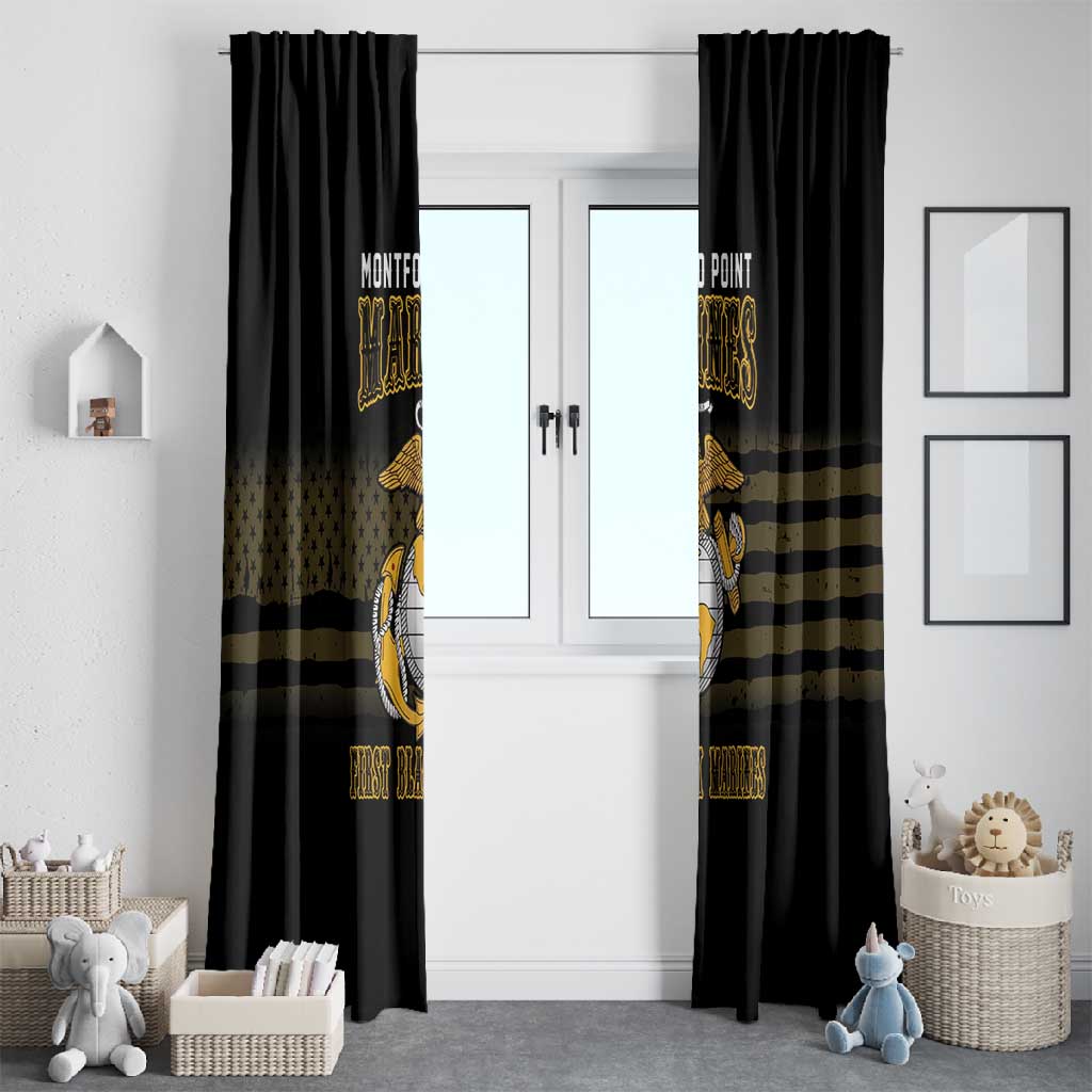 Honoring First Black Marines Window Curtain The Montford Point Heroes - African Pride