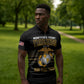 Honoring First Black Marines Zipper Polo Shirt The Montford Point Heroes