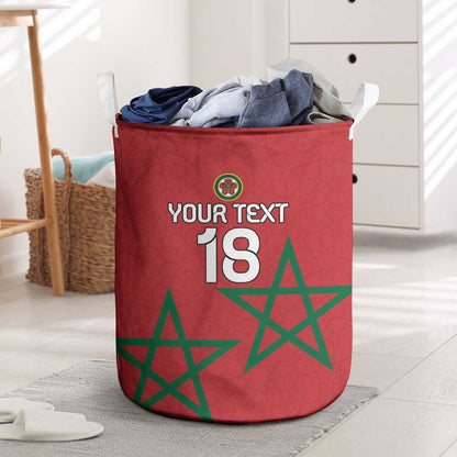 Custom Morocco Heritage Football Laundry Basket Road To Champion