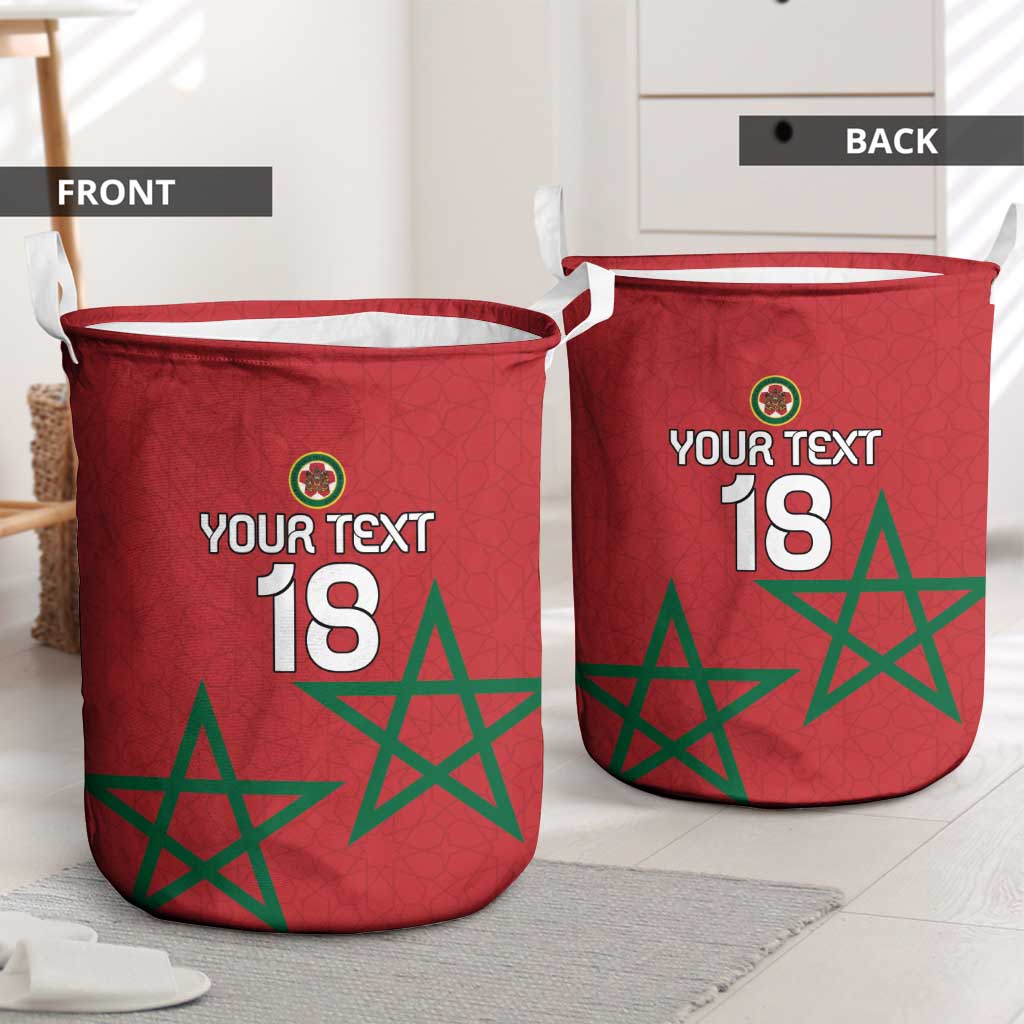 Custom Morocco Heritage Football Laundry Basket Road To Champion