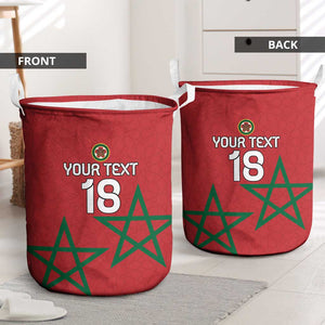 Custom Morocco Heritage Football Laundry Basket Road To Champion