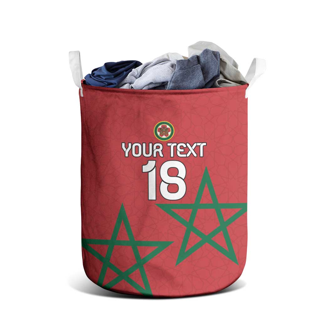 Custom Morocco Heritage Football Laundry Basket Road To Champion