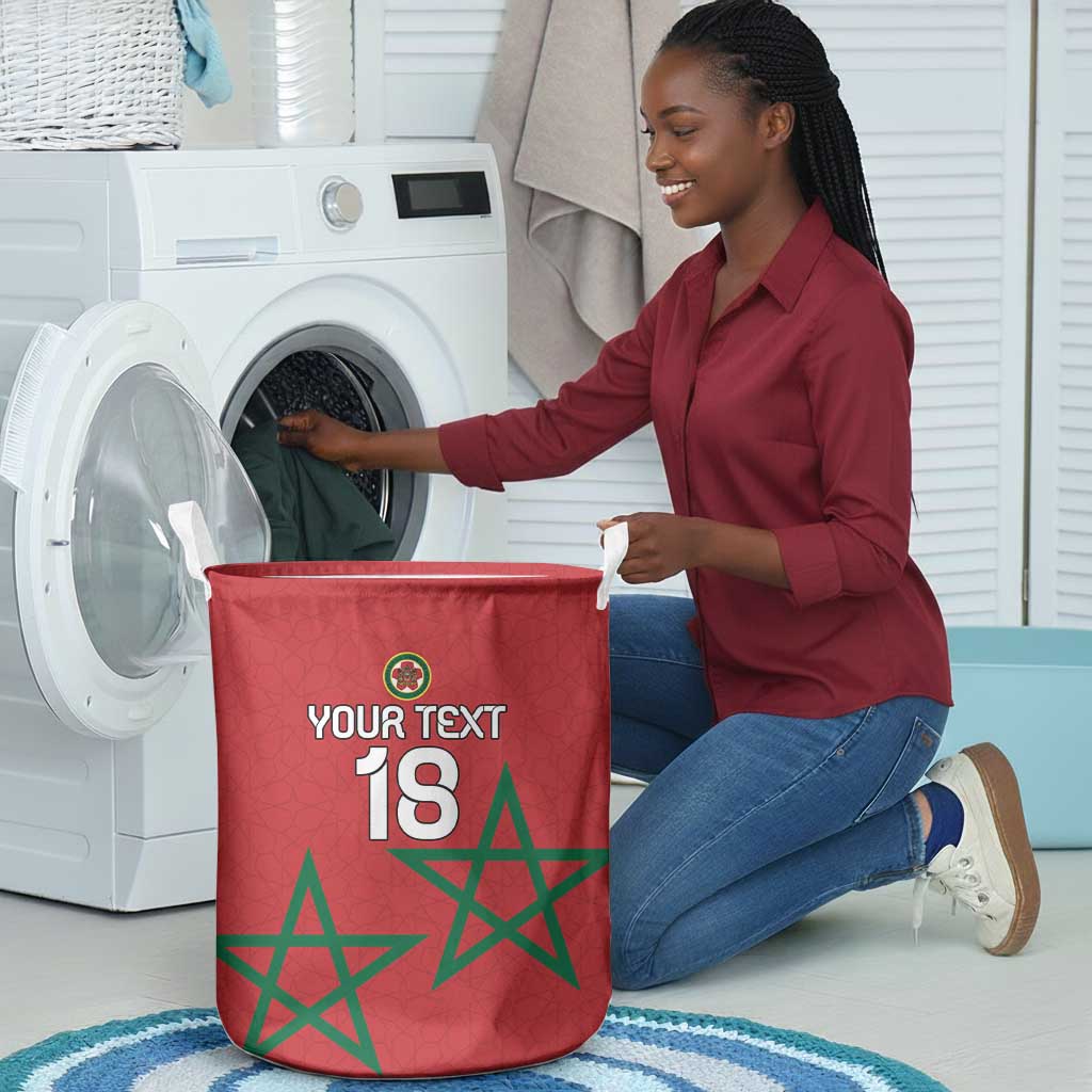 Custom Morocco Heritage Football Laundry Basket Road To Champion