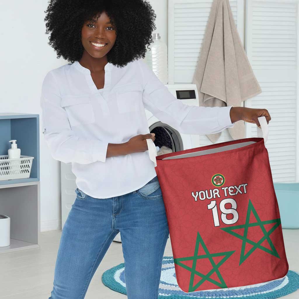 Custom Morocco Heritage Football Laundry Basket Road To Champion