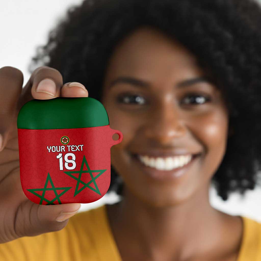 Custom Morocco Heritage Football AirPods Case Road To Champion