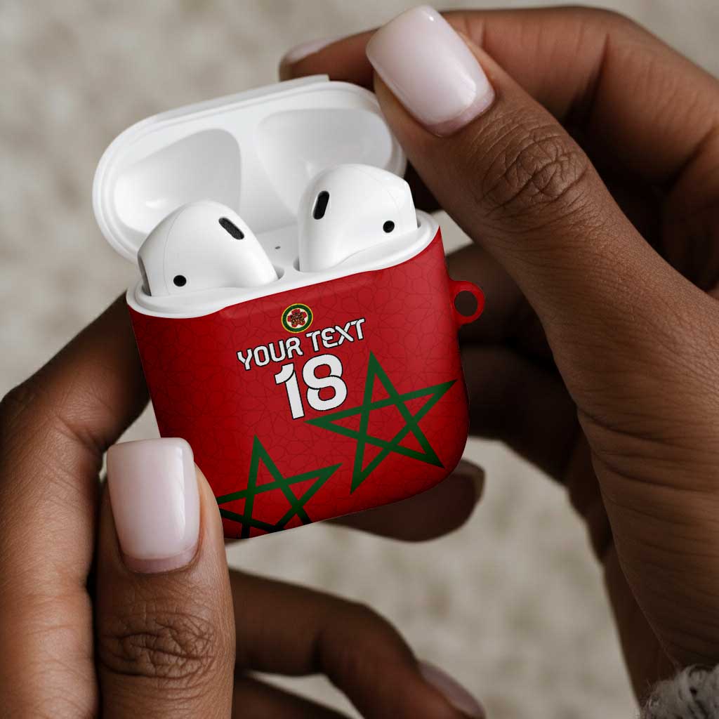 Custom Morocco Heritage Football AirPods Case Road To Champion