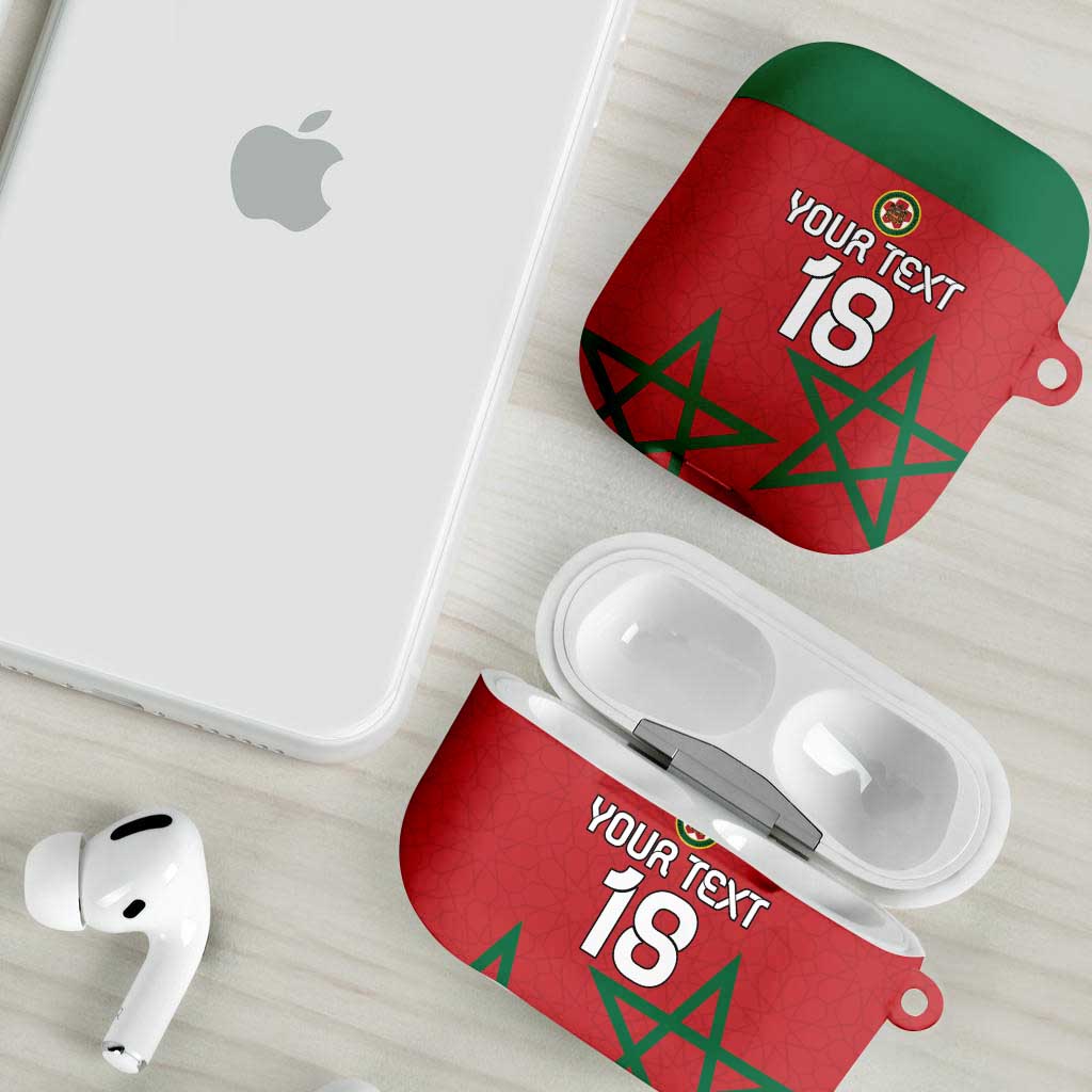 Custom Morocco Heritage Football AirPods Case Road To Champion