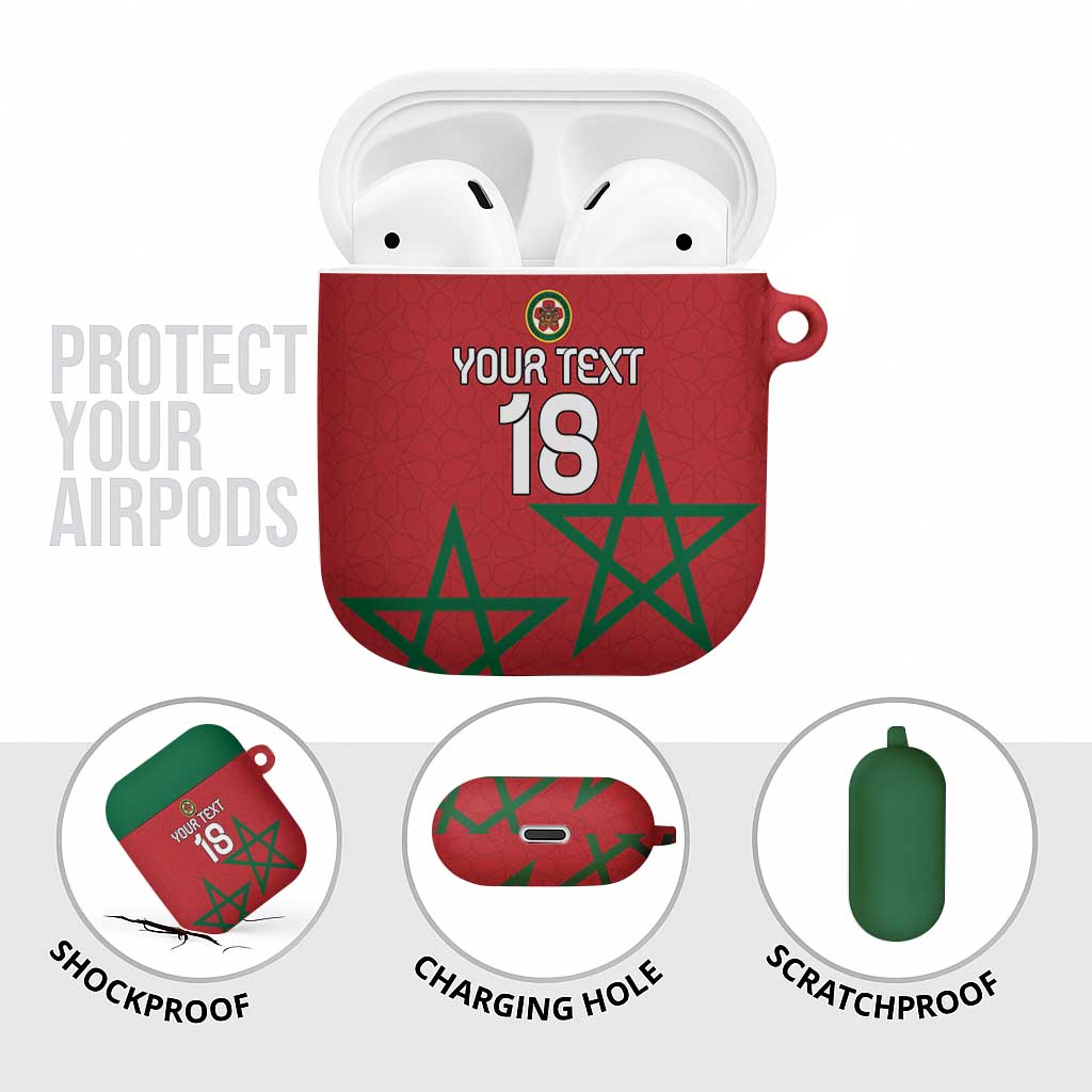 Custom Morocco Heritage Football AirPods Case Road To Champion
