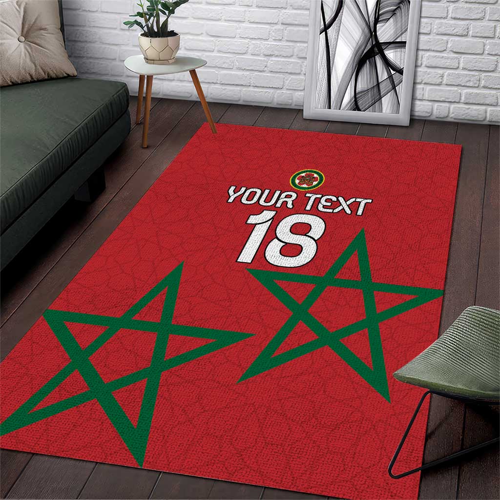 Custom Morocco Heritage Football Area Rug Road To Champion
