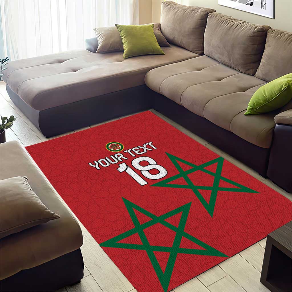 Custom Morocco Heritage Football Area Rug Road To Champion