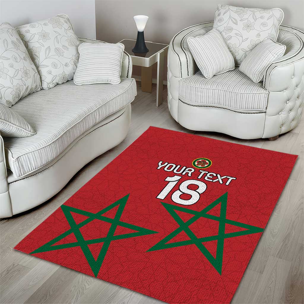 Custom Morocco Heritage Football Area Rug Road To Champion