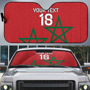 Custom Morocco Heritage Football Auto Sun Shade Road To Champion