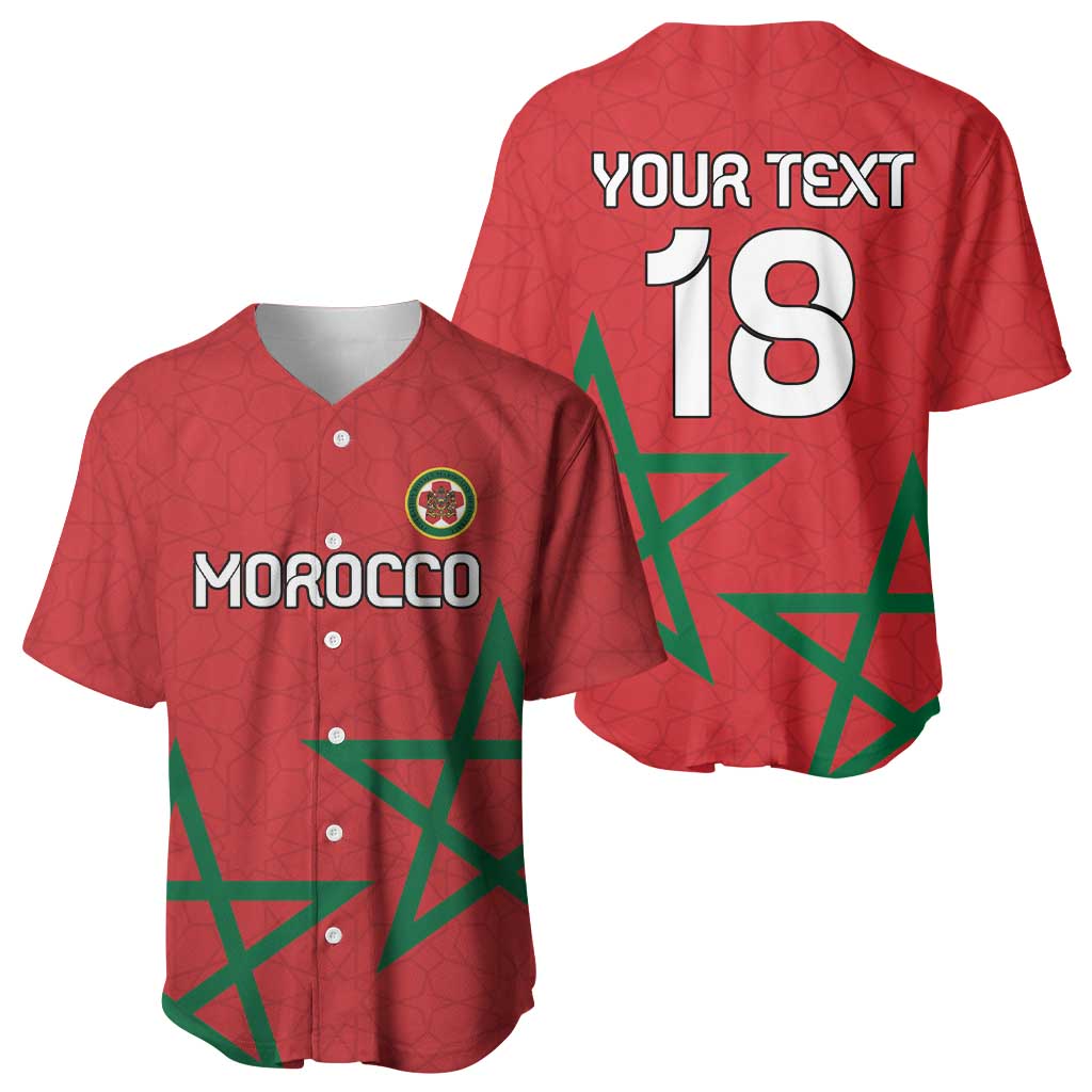 Custom Morocco Heritage Football Baseball Jersey Road To Champion