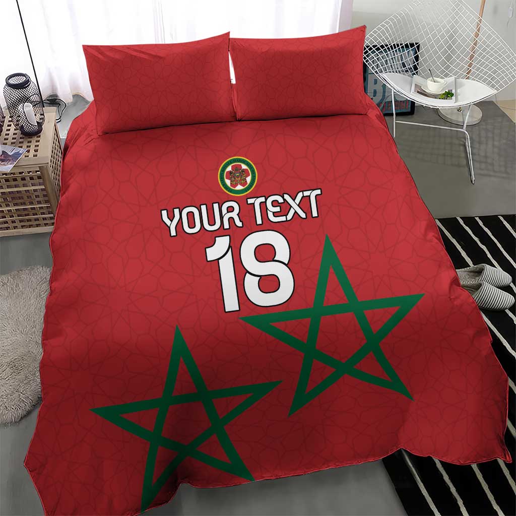 Custom Morocco Heritage Football Bedding Set Road To Champion