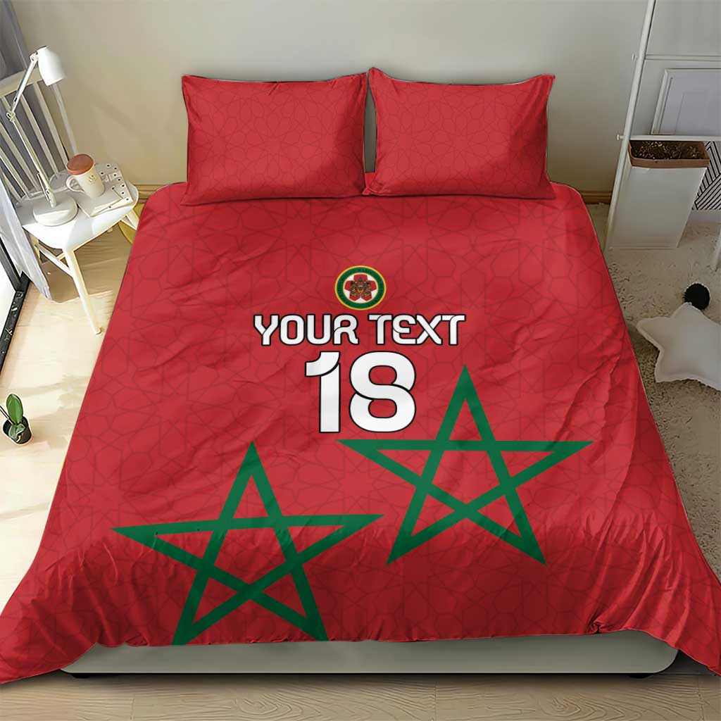 Custom Morocco Heritage Football Bedding Set Road To Champion