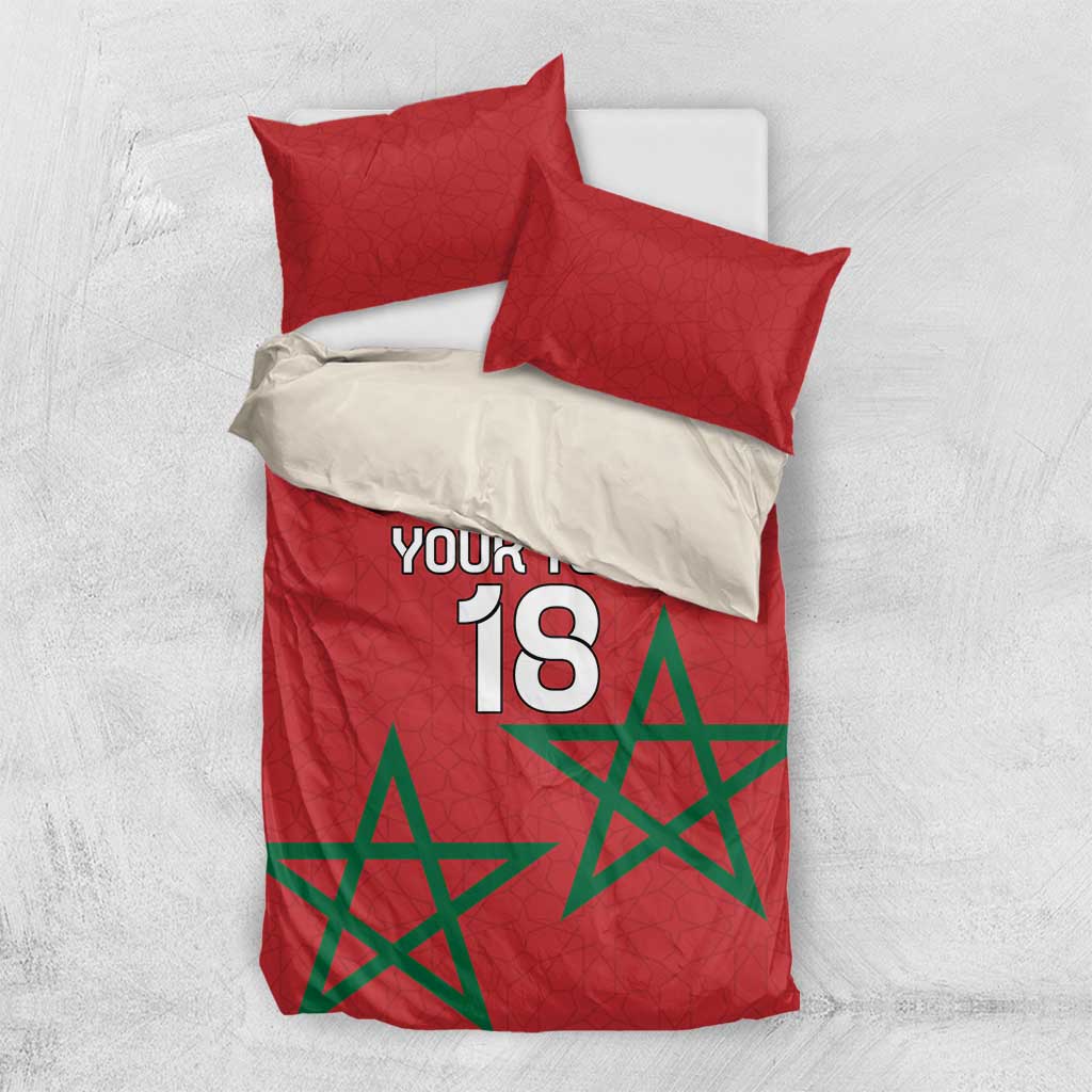 Custom Morocco Heritage Football Bedding Set Road To Champion