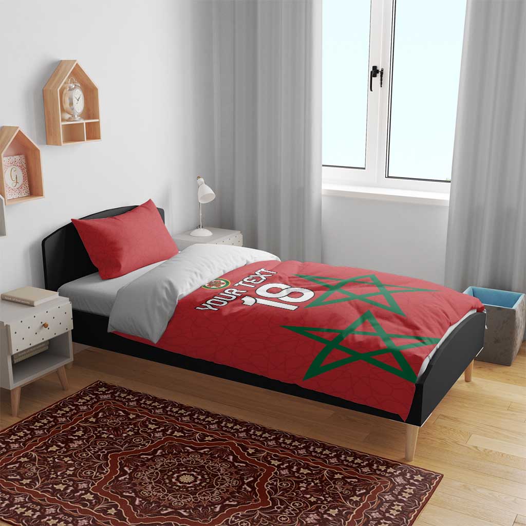 Custom Morocco Heritage Football Bedding Set Road To Champion