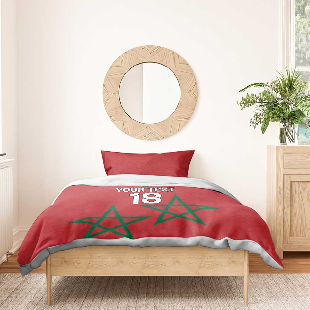 Custom Morocco Heritage Football Bedding Set Road To Champion