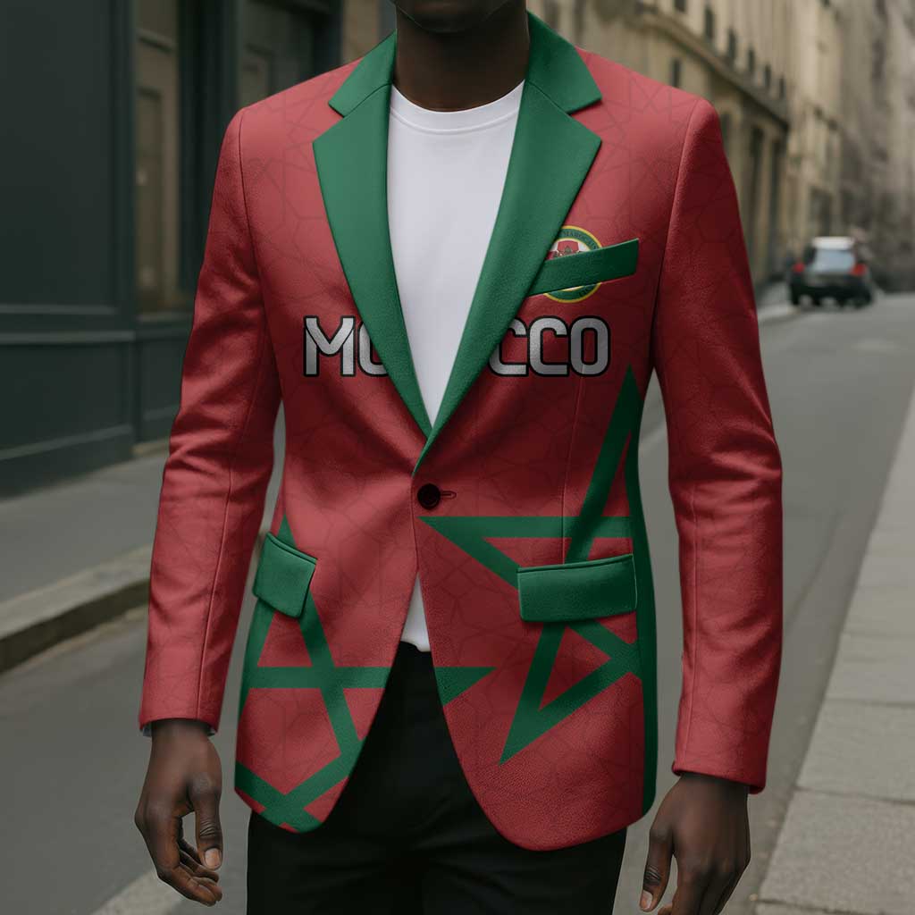 Custom Morocco Heritage Football Blazer Road To Champion