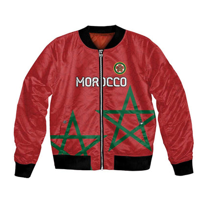 Custom Morocco Heritage Football Bomber Jacket Road To Champion