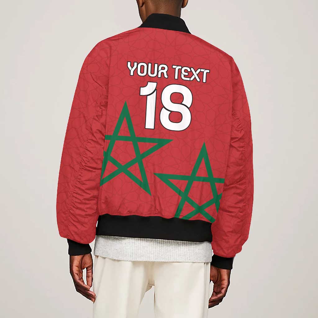 Custom Morocco Heritage Football Bomber Jacket Road To Champion