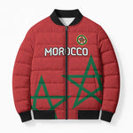 Custom Morocco Heritage Football Bomber Puffer Jacket Road To Champion