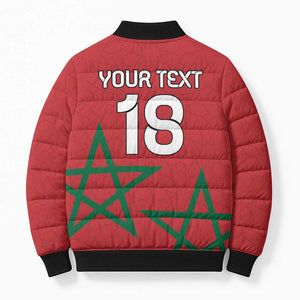Custom Morocco Heritage Football Bomber Puffer Jacket Road To Champion