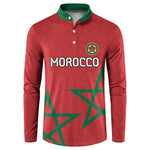 Custom Morocco Heritage Football Button Sweatshirt Road To Champion
